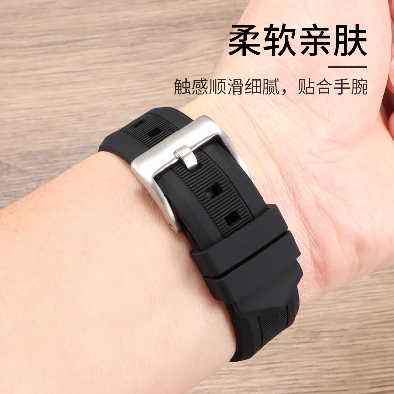 Kompatibel mit Omega Men's Constellation Manhattan Master Chronometer 131.13 Series – Uhrenarmband aus gekerbtem Gummi/Silikon