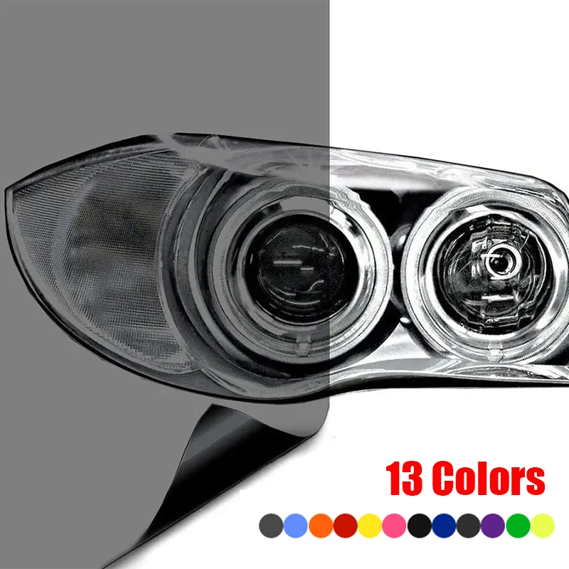 Car Tint Fashion Headlight Taillight Fog Light Vinyl Smoke Film Sheet Sticker Cover Car Styling For All Cars 30x60cm 13 Colors