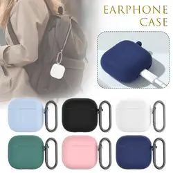 For Airpods4 Earphone Cover Simple Solid Color New Apple 4th Generation Silicone Bluetooth Shell For Airpods Protective Cover