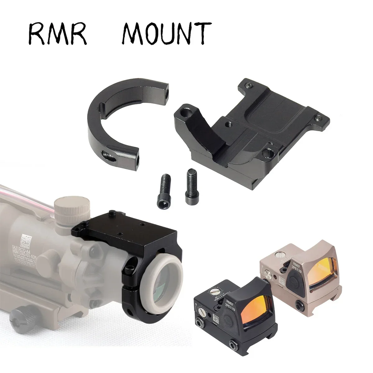 Trijicon Rmr Red Dot Reflex Sight Mount Base Adapter Beugel Voor Acog 4X32 Ta31 Fiber Scope Jacht Accessoires Drop Shiping