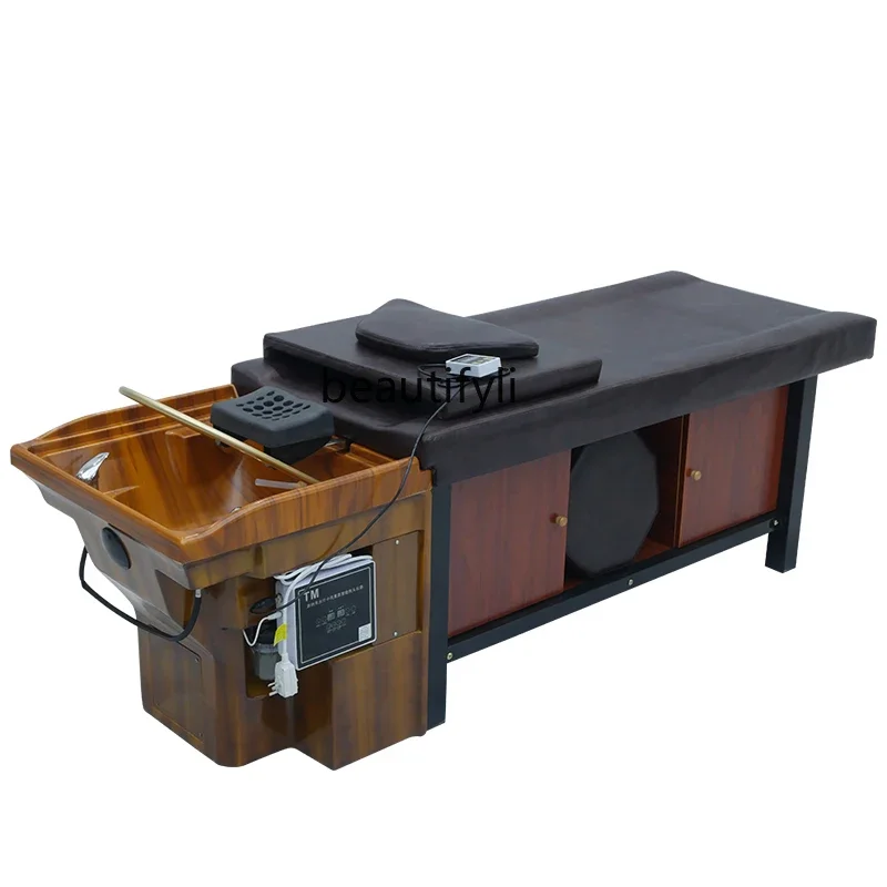 Thai Hairdressing Shampoo Chair Hair Salon Massage Water Circulation Traditional Chinese Medicine Fumigation Head Therapy Bed