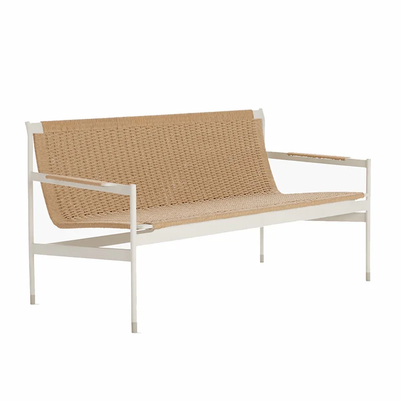 

Outdoor rattan sofa double waterproof sunscreen homestay courtyard garden