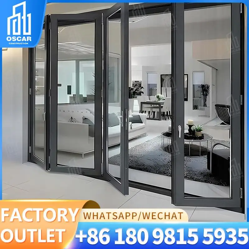 

Customizable Folding Bifold Door for US Commercial Spaces Factory Made Bifold Door