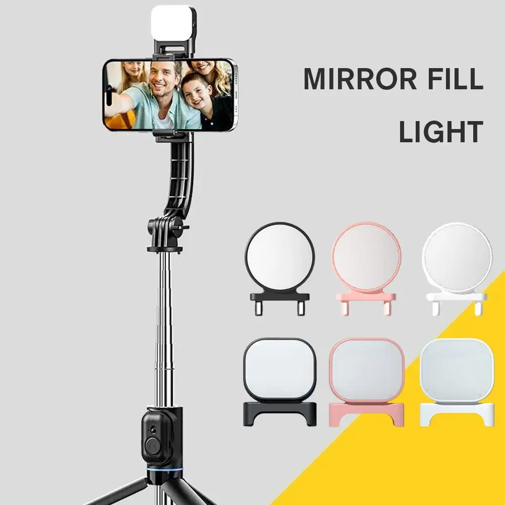 

Mirror Led Fill Light Portable Beauty Light For Live Streaming Makeup Selfie Built-in Beauty Soft Light Removable S6e8