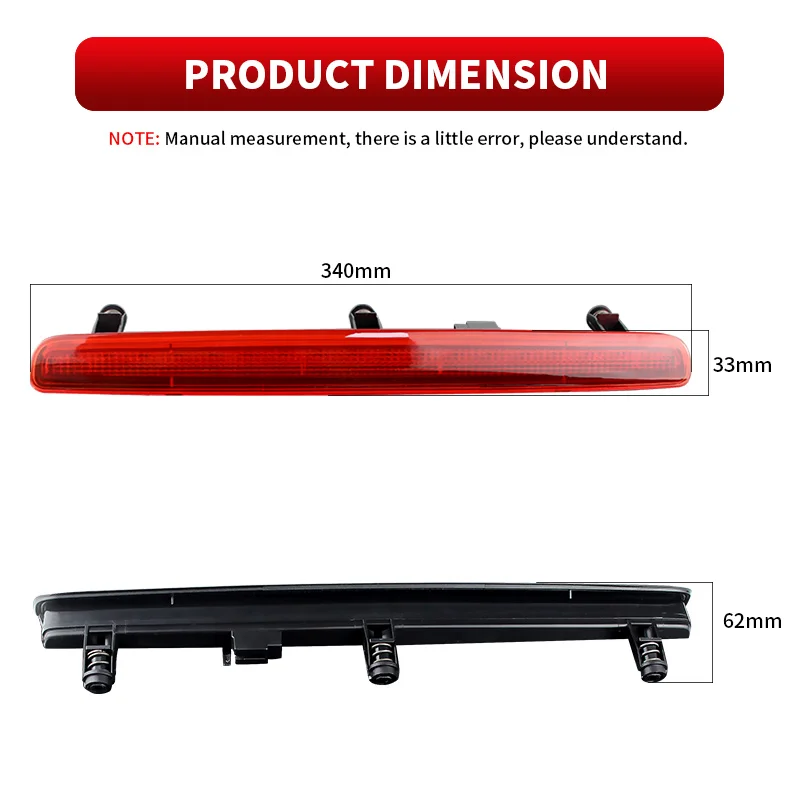 LED Smoked Tailgate Brake Lamp For VW T5 Transporter 2003-2015 High Level Light Caravelle T5 Car Styling High Mount Stop Lamp