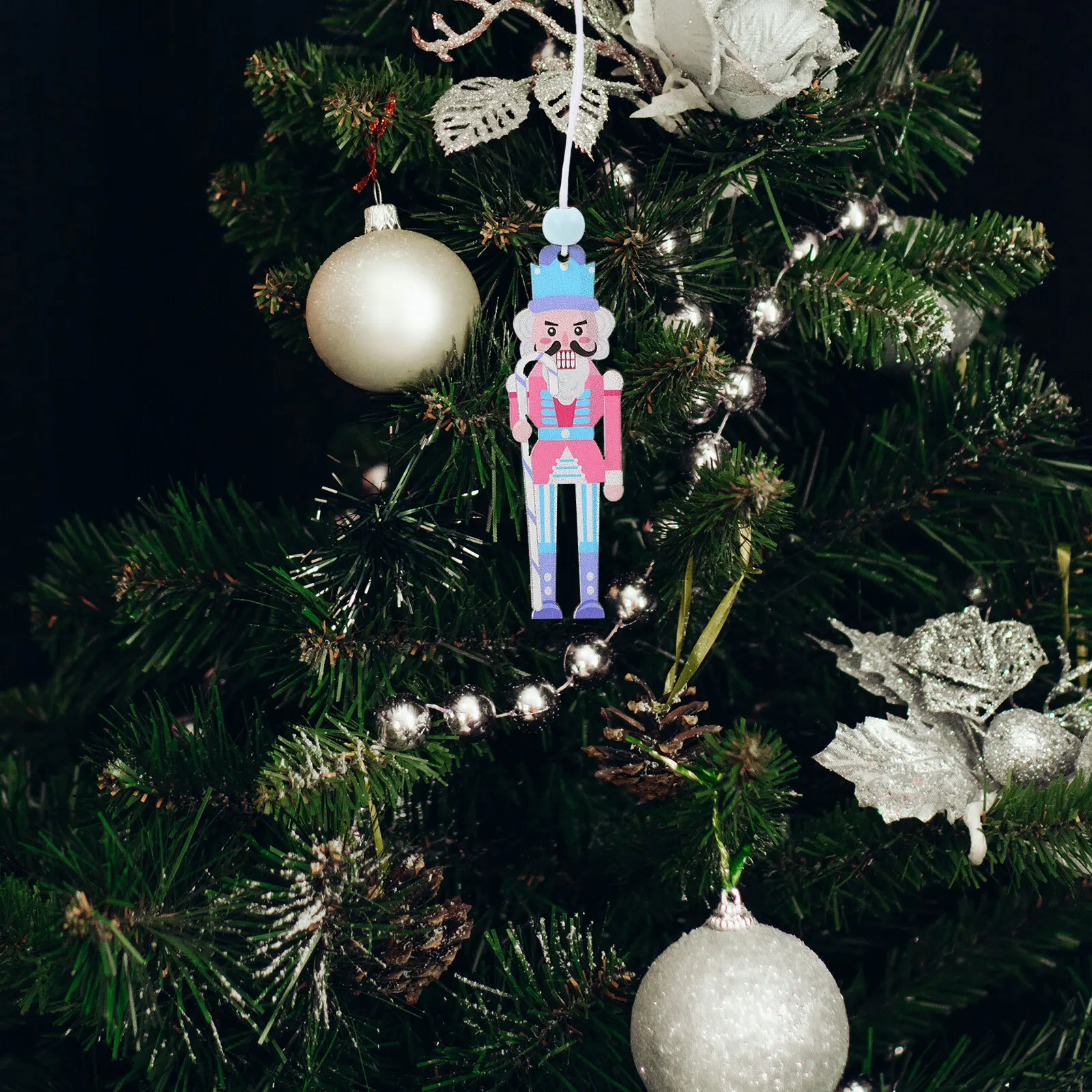 

8Pcs Nutcracker Wooden Hanging Decorations Small Bright Colors Christmas Ornaments Xmas Tree Classic Holiday Decor