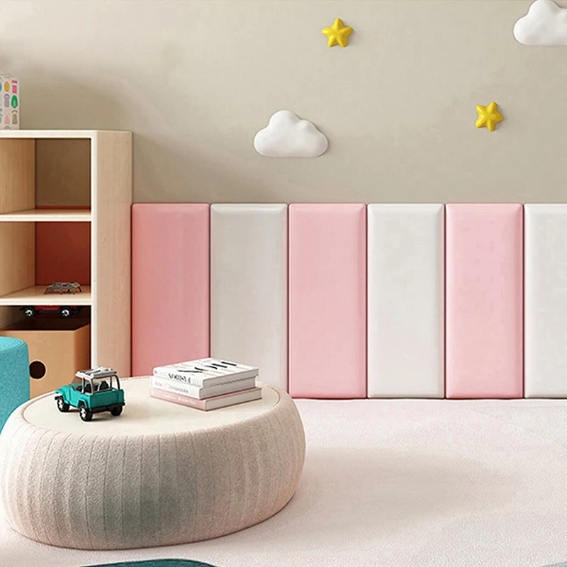 3D Wall Stickers Thickened Anti-collision Wall Stickers Children's Bedroom Living Room Decorative PU Leather Foam Wall Panel