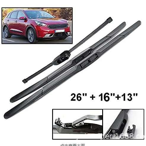 Suitable for Kia Niro Extreme 2016-2024 front and rear windshield wiper blades wiper blades 26 "16" 13