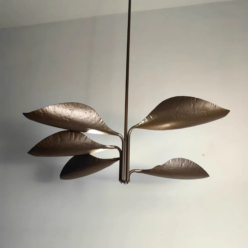 

Designer B & B Creative plantain leaf chandelier, villa dining room living room bedroom shopping mall, exhibition hall