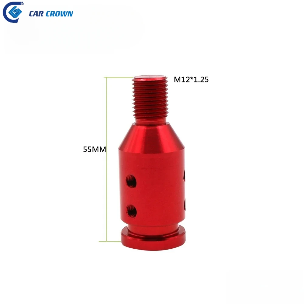 Car Crown For BMW  4 Colors M12x1.25mm /M10x1.5mm Universal Aluminum Gear Shift Knob Shifter Adapter For Non Threaded Shifters