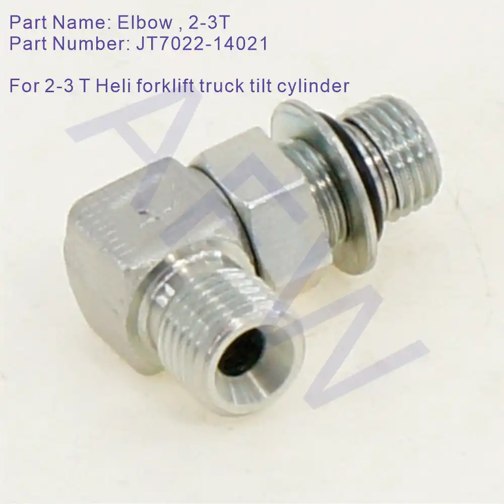 

JT7022-14021,Elbow ,For 2-3 T Heli forklift truck tilt cylinder