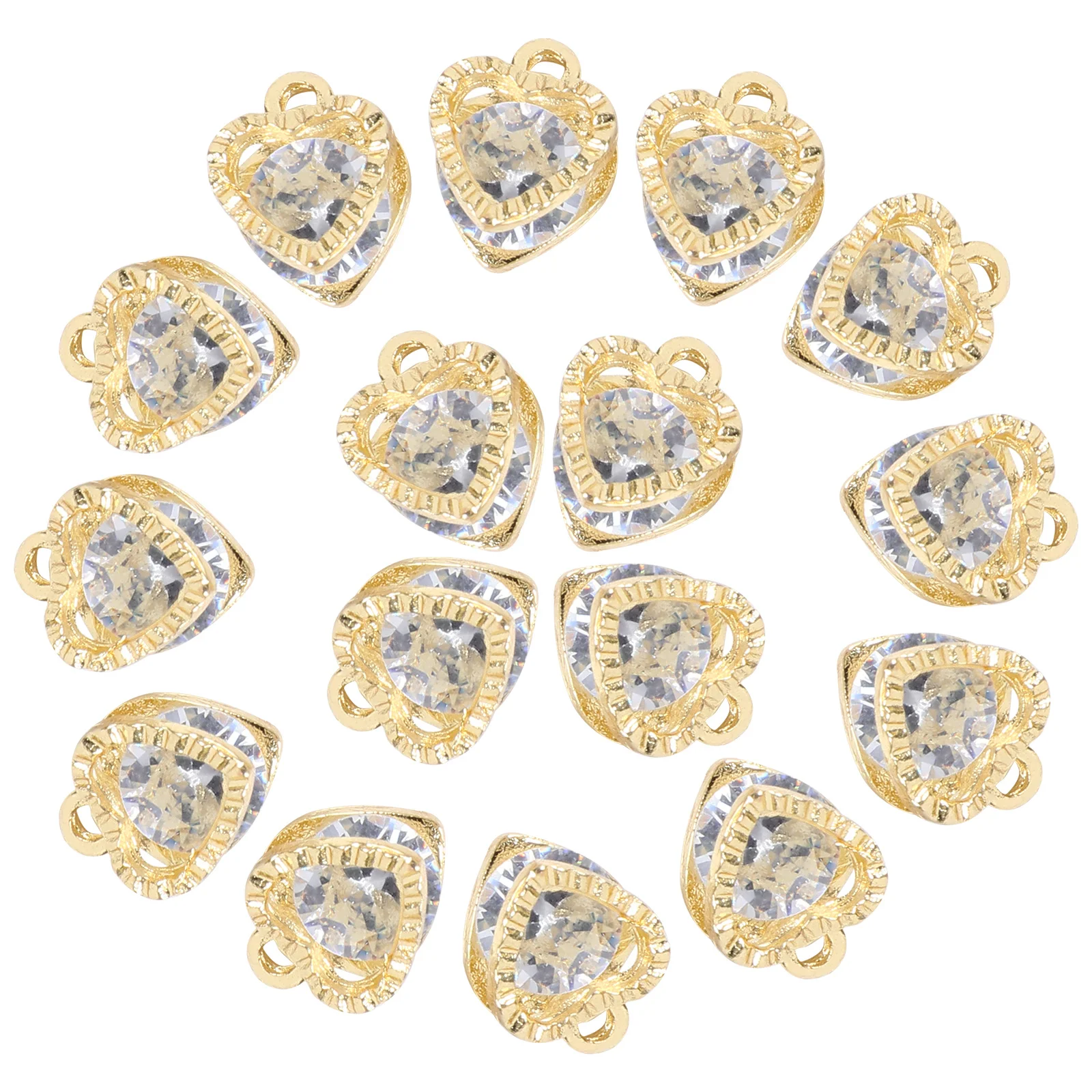 

50Pcs Zircon Alloy Pendants Charms Jewelry Findings Necklace Bracelet Earrings Craft Projects Elegant Touch Pendant
