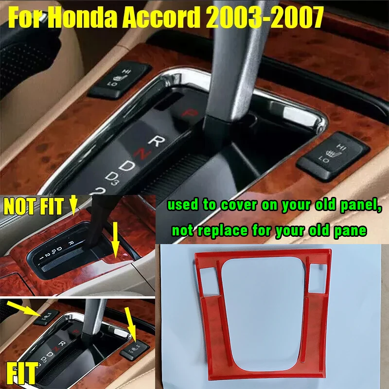 

2003-2007 For Honda Accord Wood Grain Car Middle Console Gear Shift Panel Trim