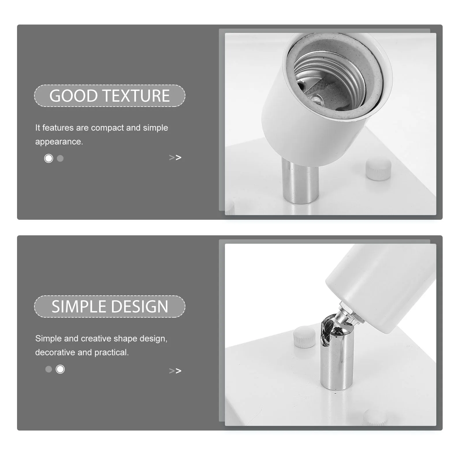 

E27 Lamp Socket Holder Flat Sturdy Rotatable Light Bulb Base Holder Suitable for Household Commercial Lighting