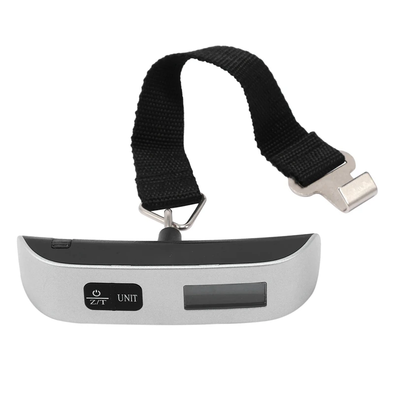 เทอร์โมมิเตอร์วัดน้ำหนักกระเป๋าเดินทางดิจิทัลจอ LCD ขนาด50กก. X 50ก. 5X