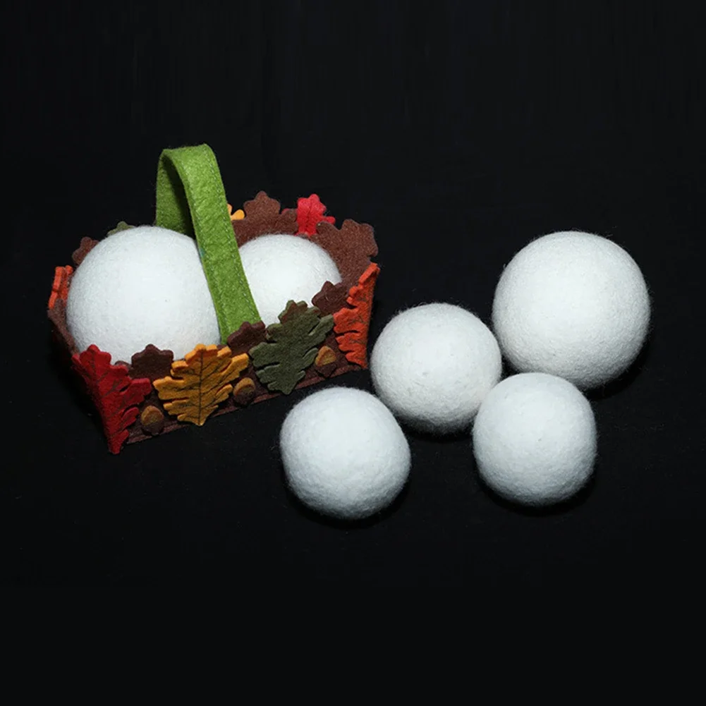 1/3/6PCS Wool Dryer Balls 3/4/5cm Reusable Fleece Dry Kit Softener Laundry Home Washing Machine Accessories