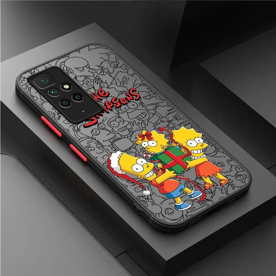 Case for Xiaomi Redmi Note 11 10 Pro 9S 9 12C 12S 10C 9A 9C 11 Lite Poco X3 NFC Shockproof Phone Cover Christmas Funny Simpsons