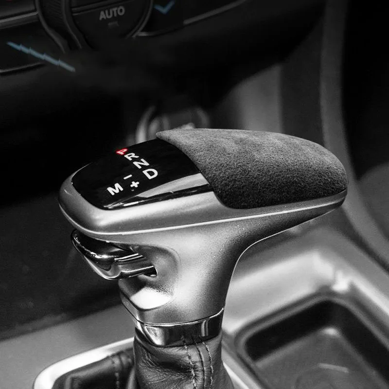 

Alcantara Suede Gear Shift Knob Cover Overlays Protector Accessories Auto Trim For Dodge Challenger SRT Durango SRT Charger SRT