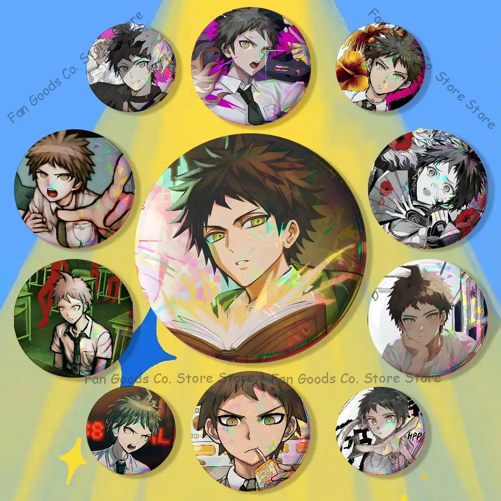 D-Danganronpa Hajime Hinata Badges Creative Tinplate Button Pins Brooch Creative Quotes Badge Clothes Backpack Jewelry Gift