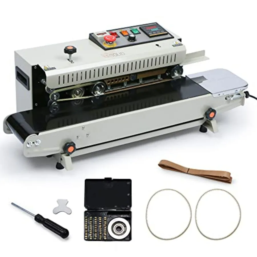 Continuous Bag Band Sealer Sealing Machine with Automatic Horizontal Band Sealing Function and Digital Temperature Control for
