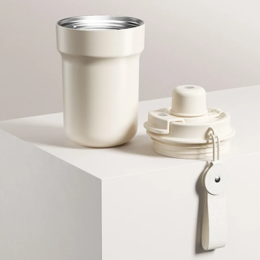 

Cute stainless steel students office desktop insulation water cup girls small fresh color matching double drinking coffee cups