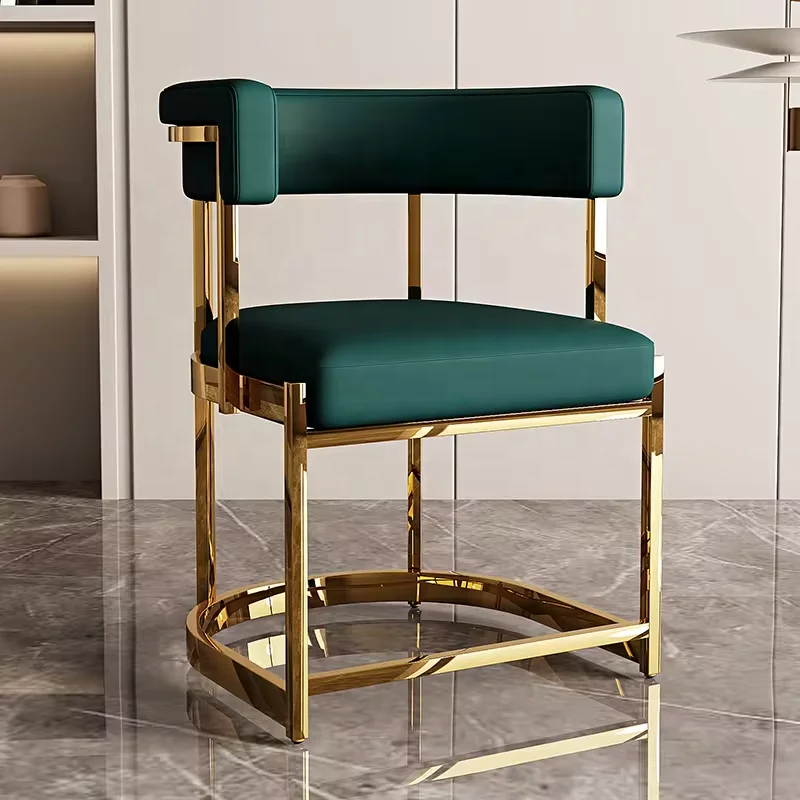 

−xx Dining Chairs Gold Luxury Nordic Fabric Velvet Metal Leather Home Dinning Room Furniture Modern Restaurant Dining Chairs&
