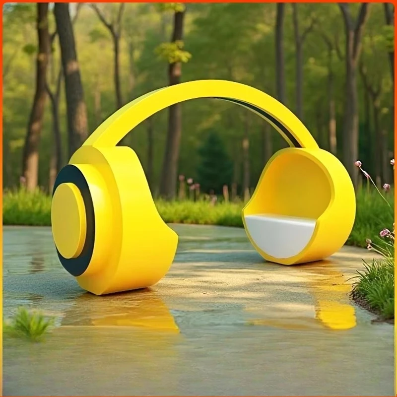Modern Design Meichen Creative Shape Large Outdoor Park Landscape Waiting Chair for Commercial Use