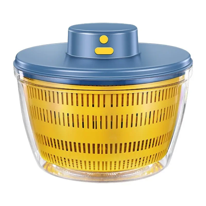 Electric Salad Spinner Drainer Spin Dryer Washer Dehydrator Rechargeable Dewatering Washing Machine Fruit Vegetable Cleaner Tool