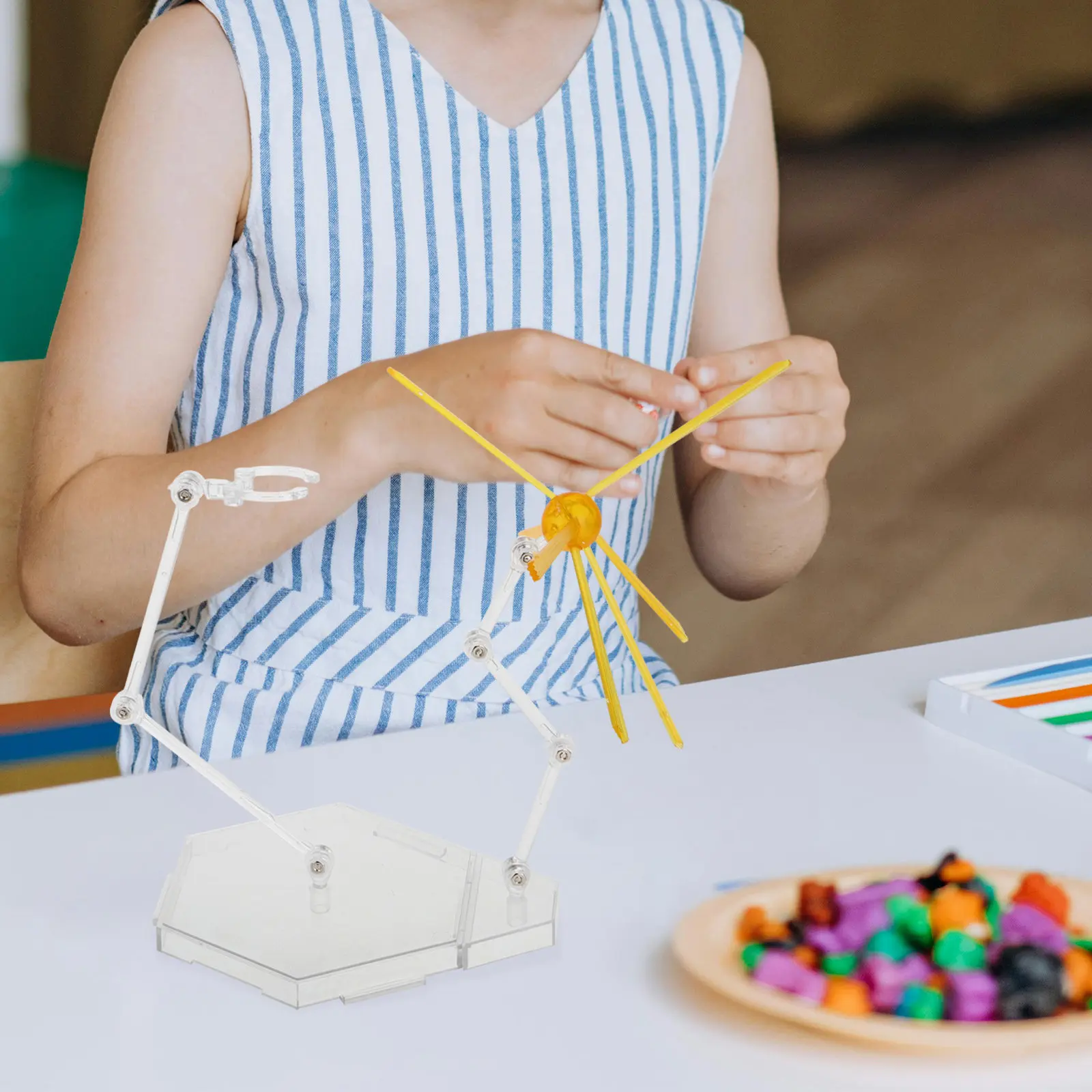 

1Set Articulated Adjustable Figure Stand Base for Stop Motion Action Figures Effects Support Display Holder Dynamic Pose Stand