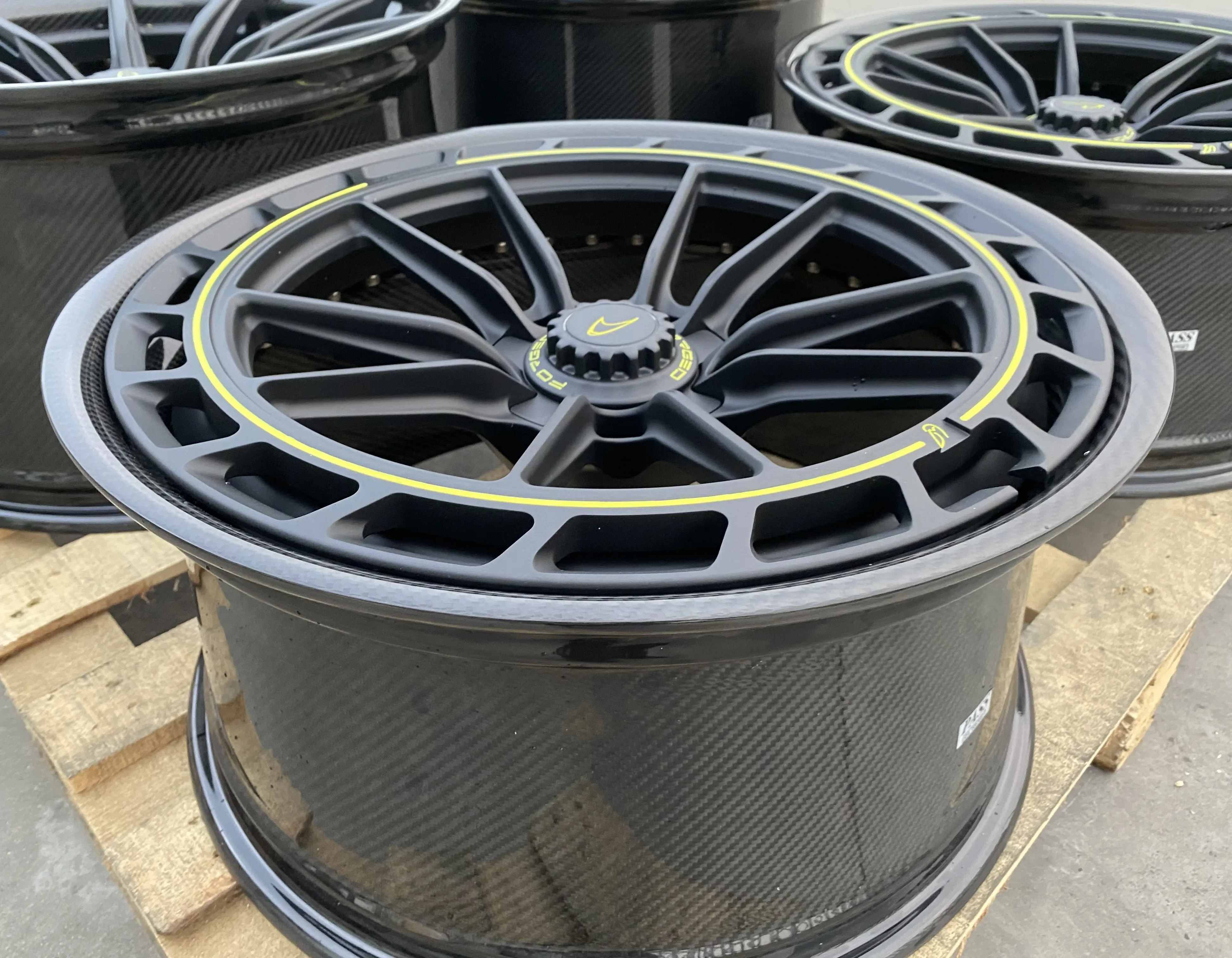 GVICHN 2 piece carbon fiber barrel forged wheels 16 17 18 19 20 21 22 23 24 inch 5x112 5x114.3 5x120 aluminum alloy rims