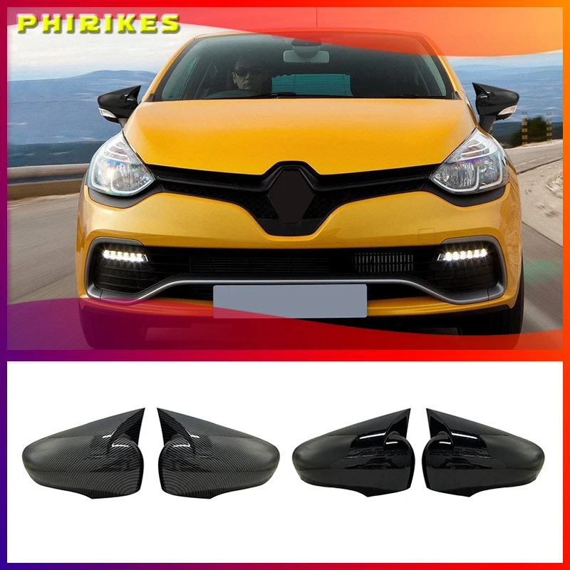 For Renault Clio 4 IV 2012-2020 Car Accessories RS GT Shiny Piano Black Tuning Auto Sport Bat Design