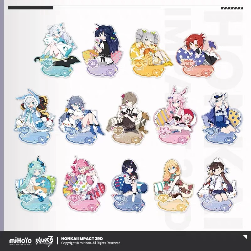 

Pre Sale miHoYo Official Genuine Honkai Impact 3 Little One’s Tea Party Series Acrylic Standee Kiana FUHUA Seele Cosplay Anime