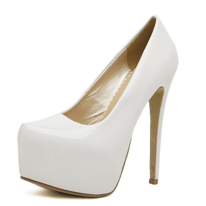 Crossdresser Plus Size Stilettos 15cm Thin High Heels Sexy Nightclub Pumps Women\'s Wedding Shoes Patent Leather Zapatos Mujer