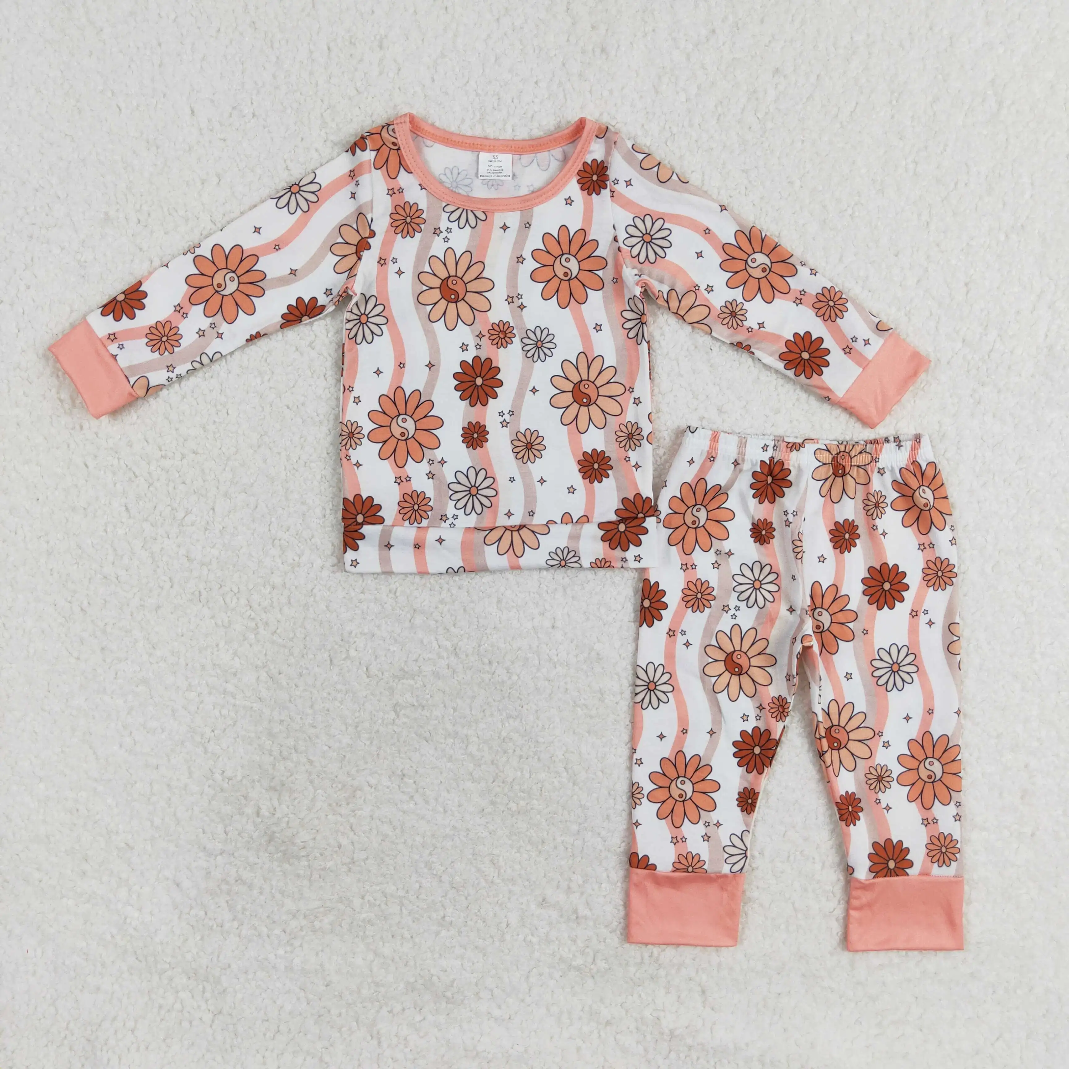 All'ingrosso neonata maniche lunghe albero di natale camicia Set bambini fiocco pantaloni bambino vestito indumenti da notte bambini pigiama pigiameria