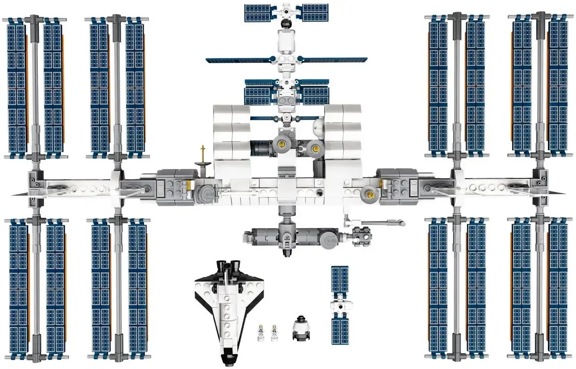 Наборы строительных блоков The International Space Station 21321, совместимые с частицами Legoed, подходят для рождественских подарков, 864 шт.