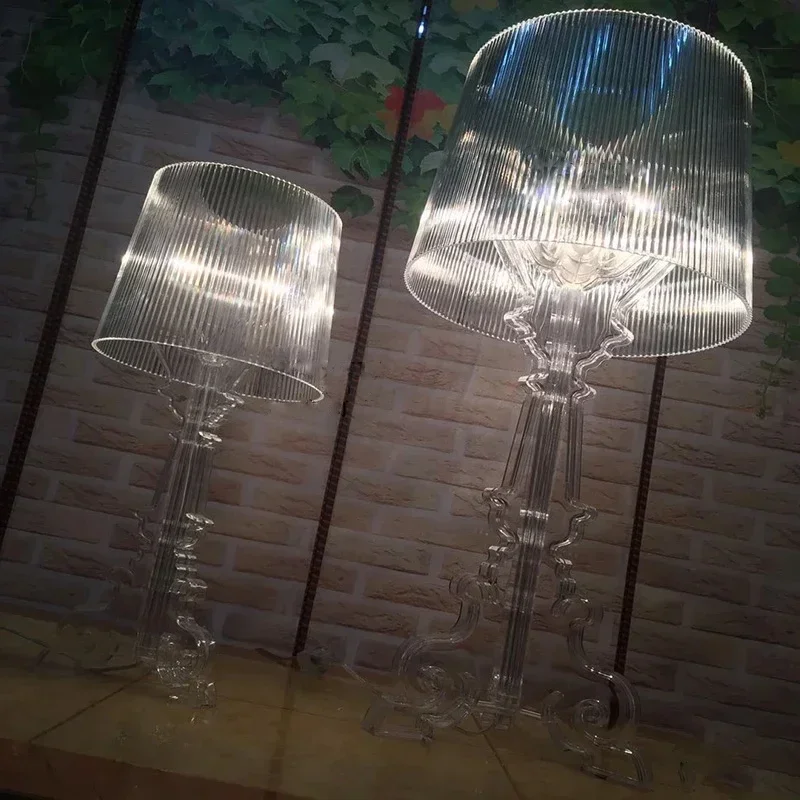 SANDYHA Nordic Tischlampe LED Acryl Lampara Mesita De Noche Dormitorio Stehleuchte für Schlafzimmer Arbeitszimmer Beleuchtungskörper Dekor