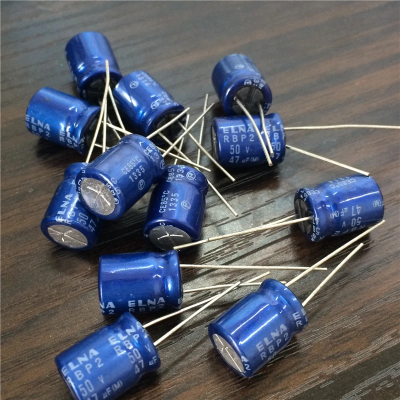 Imagem -02 - Capacitor de Áudio Bipolar Faça Você Mesmo 47uf 50v Série Elna R2b do Japão 10x12.5 mm 50v47uf Rbp2 10 Unidades