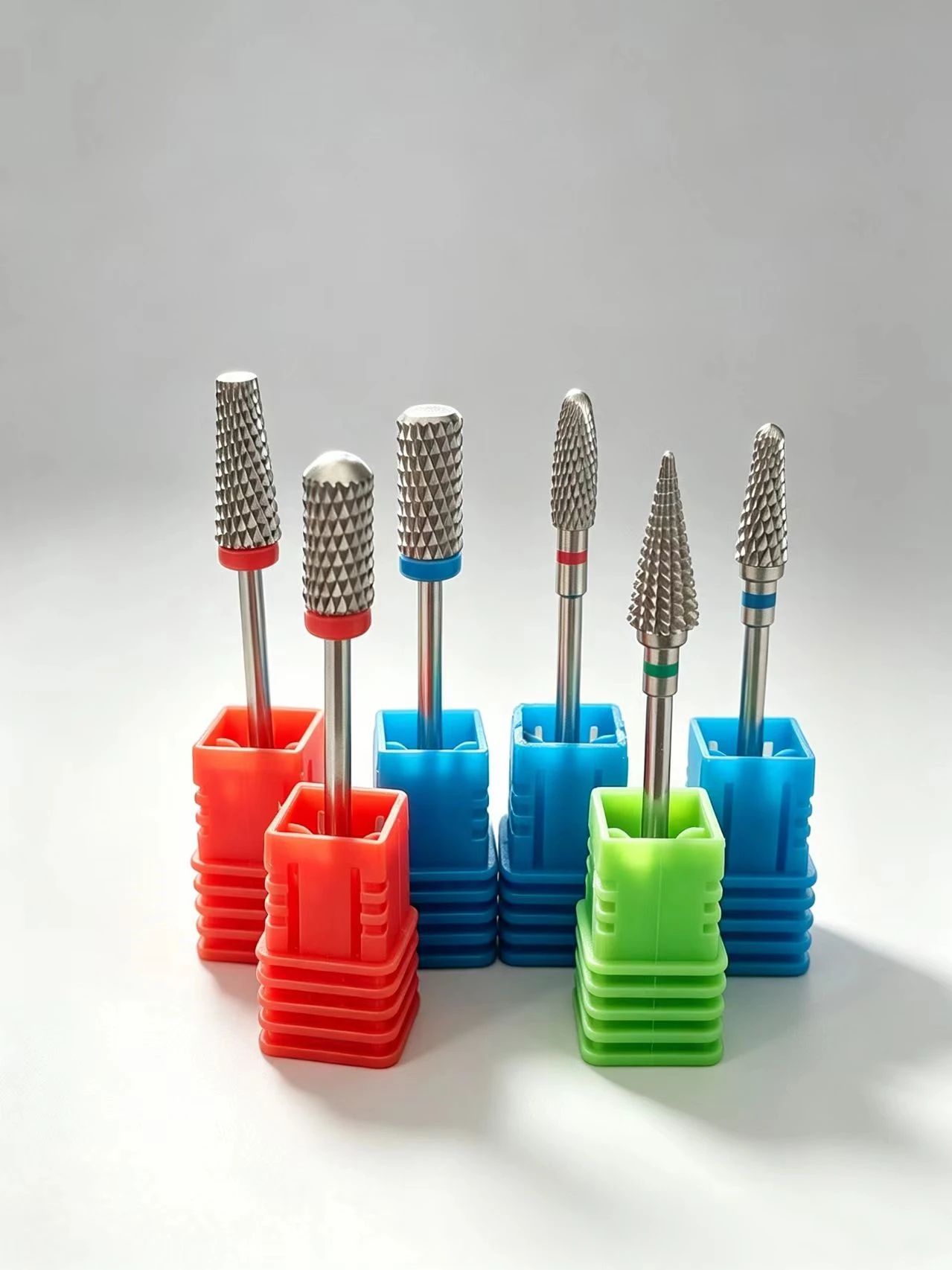 Nail Sander Tip, 6 Pieces Nail Milling Bits Carbide Machine Sanding Heads for Manicure Removing Acrylic or Gel