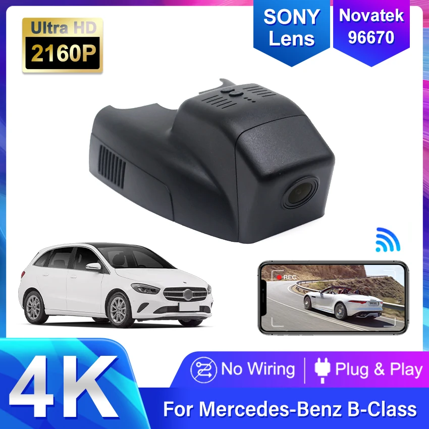 

4K 2160P Автомобильный видеорегистратор, видеорегистратор для Benz B Class w246 w247 для Mercedes Benz B180 B200 B250 B260 2011-2019