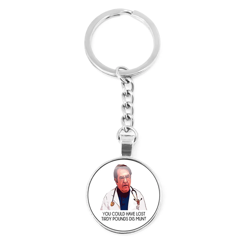 Dr. Nowzaradan Schlüssel ring Rucksack Dekoration lange Kette Schlüssel bund Geschenk lustig mein 600lb Leben, warum Sie so viel essen