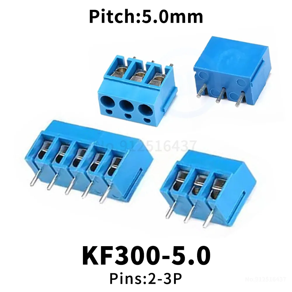 (10 pcs) KF 300 - 5.0mm 2P 3P Screw type terminal block can be connected 300V/16A One screw 2-3Pin KF300 - 5.0