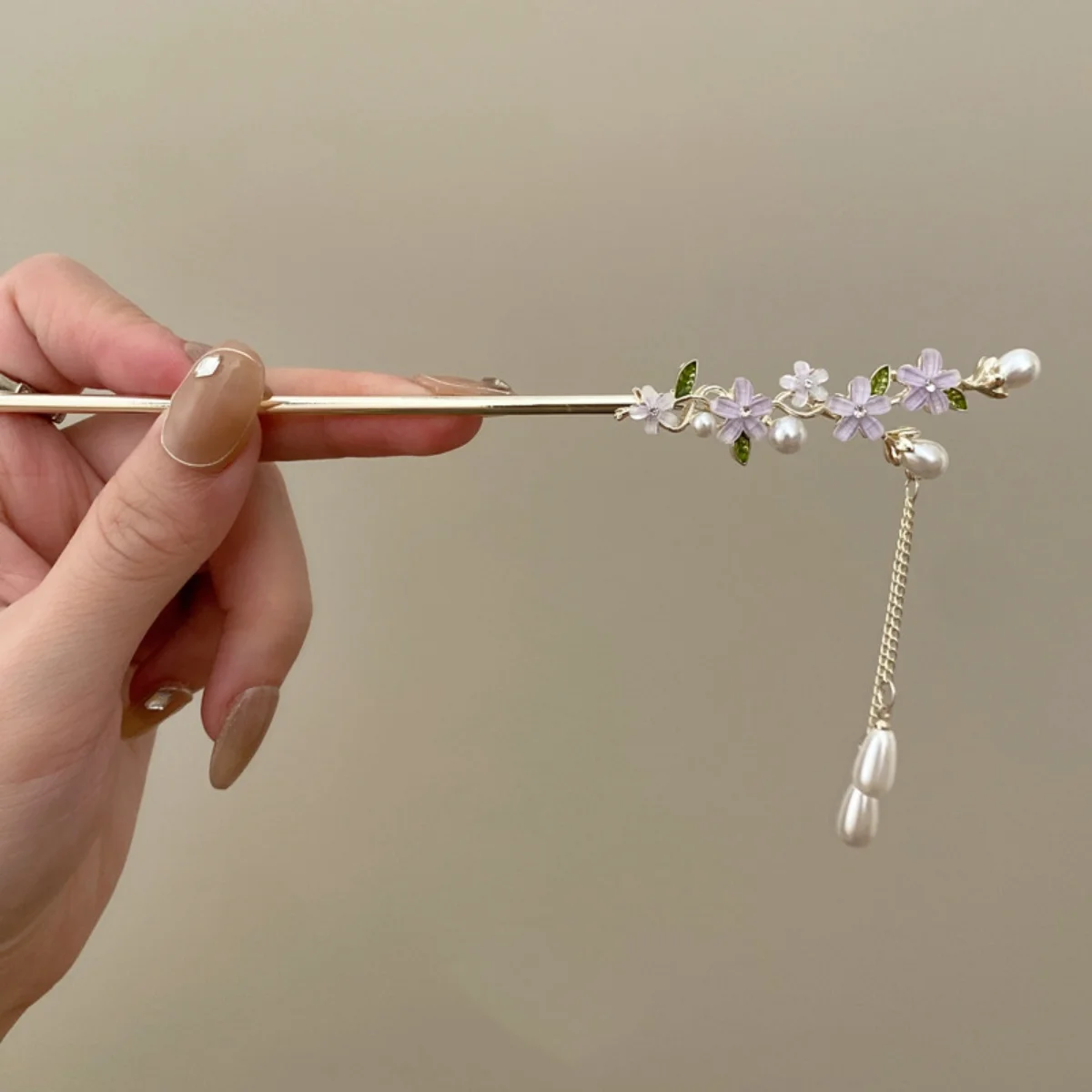 Licht Luxus Blume Haarnadel Für Frauen Chinesischen Stil Floral Schmetterling Quaste Haar Stick Elegante Metall Schmuck Haarnadel Haar Clips – Detail 8