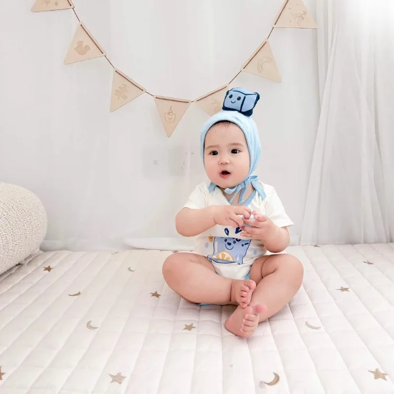 

Korean Fresh Baby Short Sleeve Romper Lemon Print Cute Onesie Summer Boys Girls Comfort Infant Outfit Newborn Bodysuit Unisex