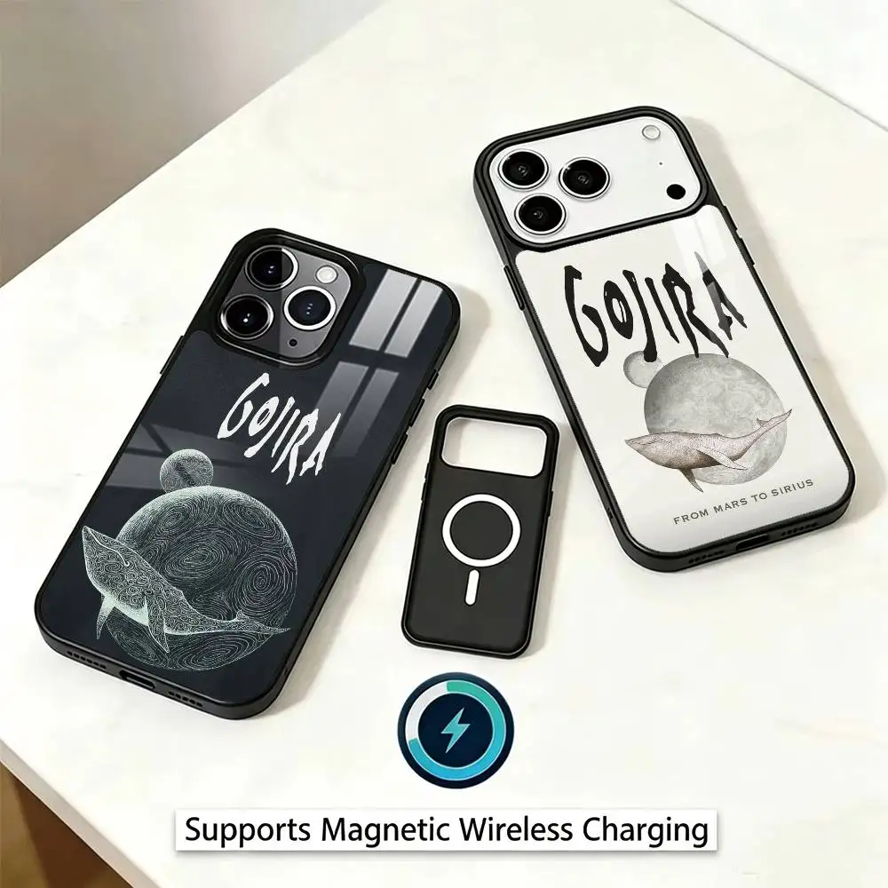 Band G-GojiraS Phone Case For iPhone17,16,15,14,13,12,11 Plus,Pro Magnetic Supports Magnetic Wireless Charging