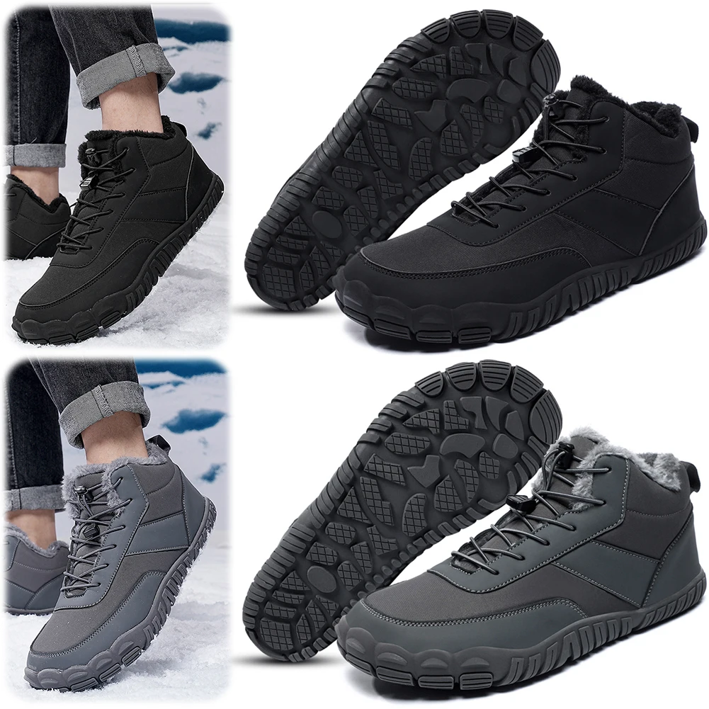 Winter Snow Boots Lightweight Barefoot Shoes Non-Slip Outdoor Trainers Waterproof Trail Running Shoes for Walking Hiking