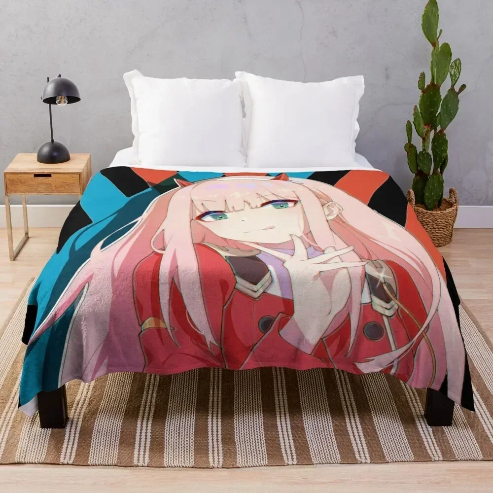 

Darling in the Franxx Anime Throw Blanket Thermal Blankets For Baby Cute Plaid Decorative Throw Blankets