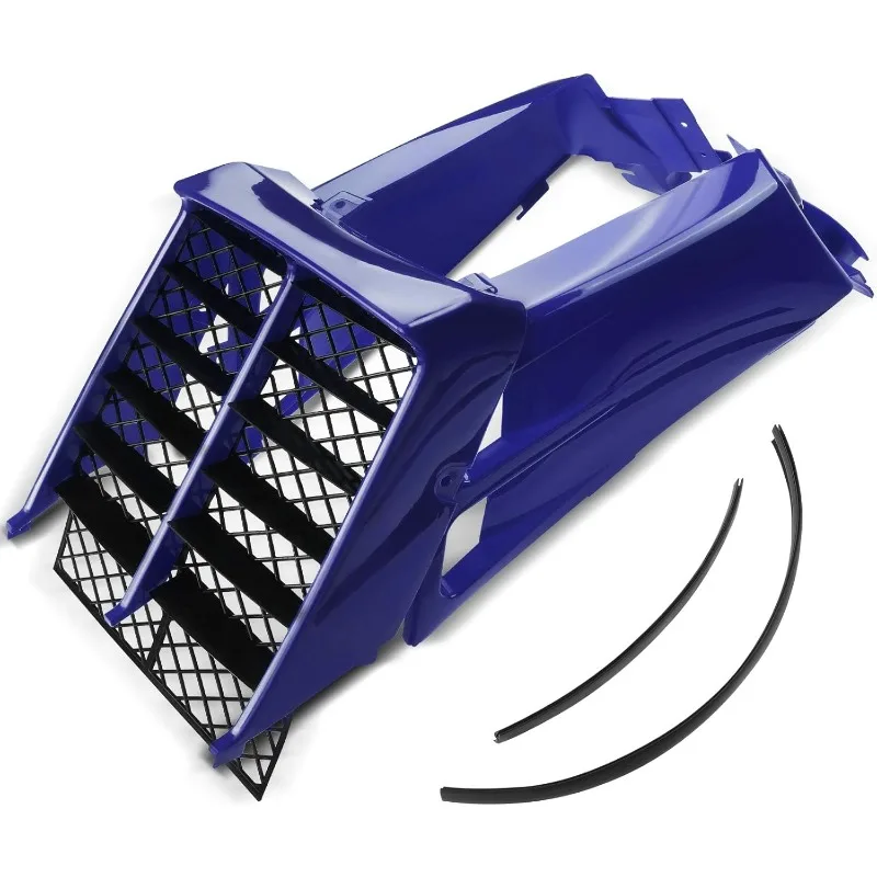 

A-Premium Blue Plastic Gas Tank Side Covers with Grill