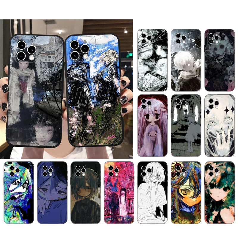 

Oil Painting Anime Girl Art Cartoon Cute Phone Case For iphone 17 Pro Max 17 Pro Air 16 15 14 13 Pro Max 15 16 Pro 15Plus