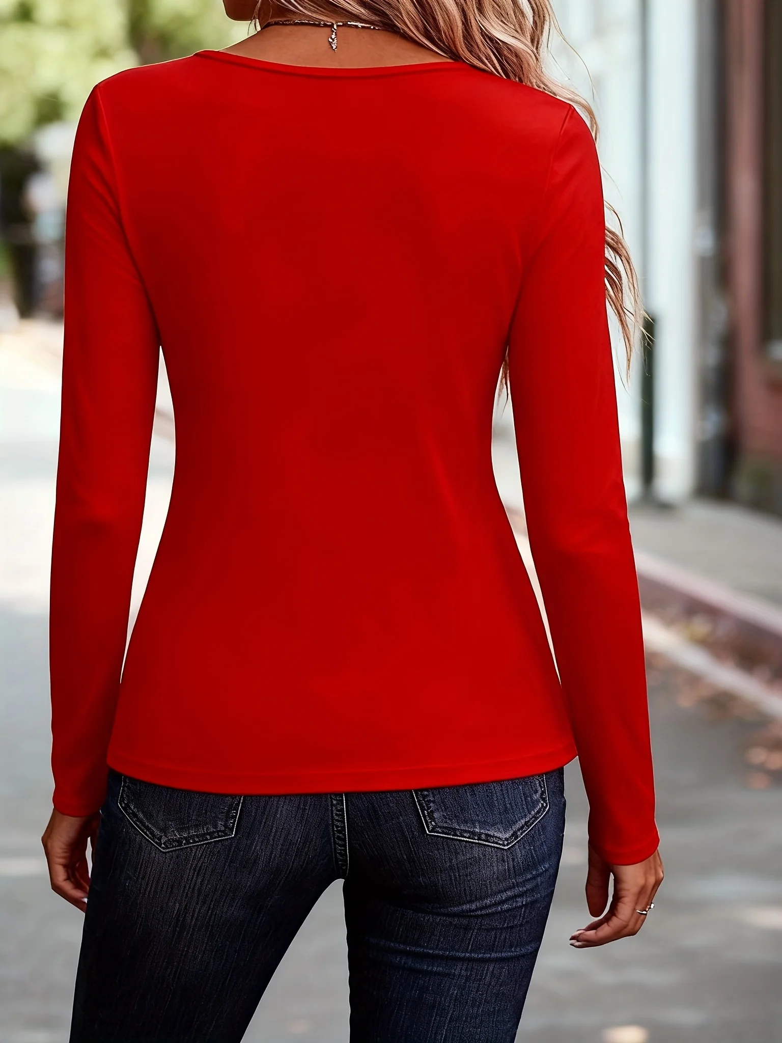 أنيقة عارضة امرأة تي شيرت أزياء فضفاضة تي شيرت امرأة مزاجه طويلة الأكمام تي شيرت عطلة نهاية الأسبوع #2