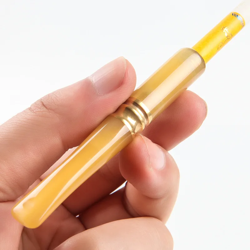 

Horn Cigarette Holder Filter Cycle Washable Filter Cigarette Holder Coarse Smoke Fine Smoke Dual-purpose Cigarette Holder